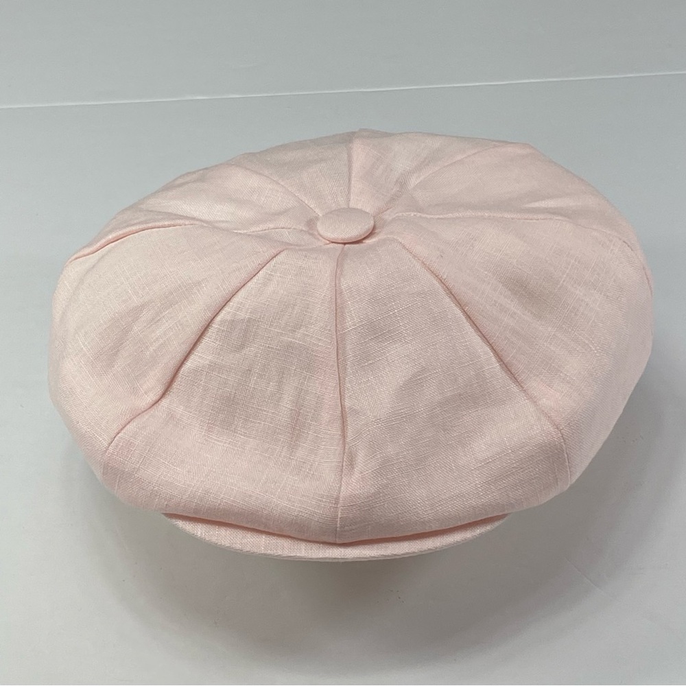 CAPAS NY Linen Cap / Beret / Hat Pink Large USA Made NEW